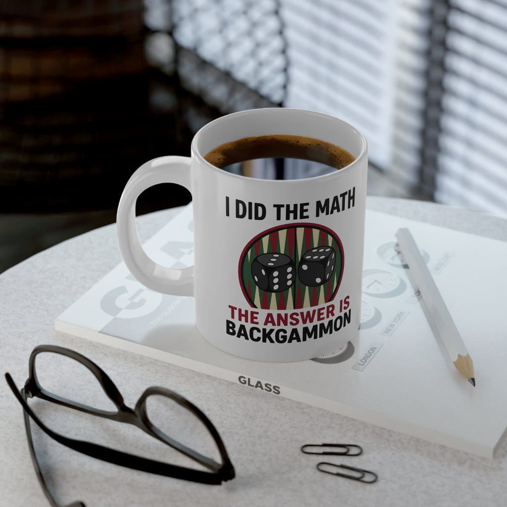 I Did The Math, The Answer Is Backgammon Jumbo Mug, 20oz