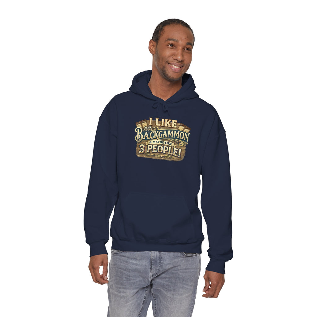 I Like Backgammon & Maybe Like 3 People Unisex Heavy Blend™ Hooded Sweatshirt