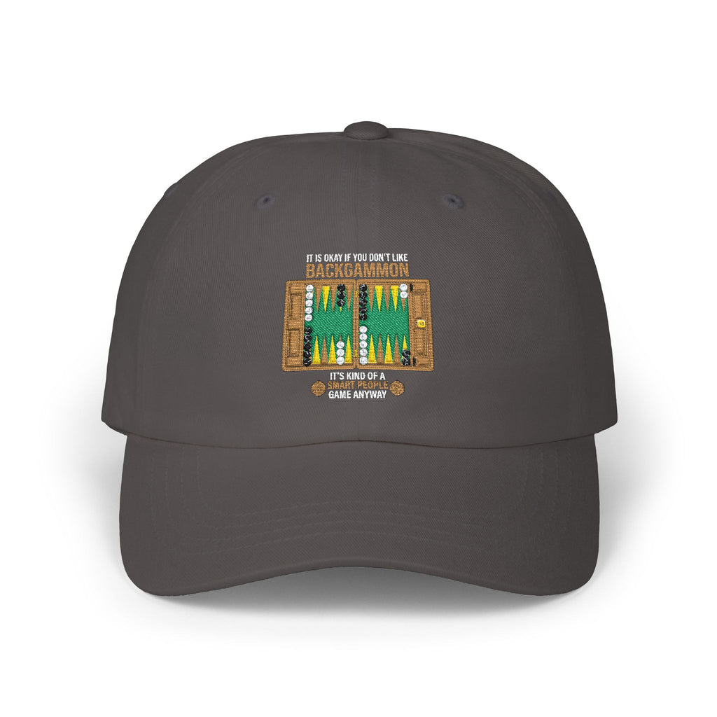 "It's Okay If You Don't Like Backgammon"Dad Cap — Embroidered Backgammon Board Vintage Game Hat