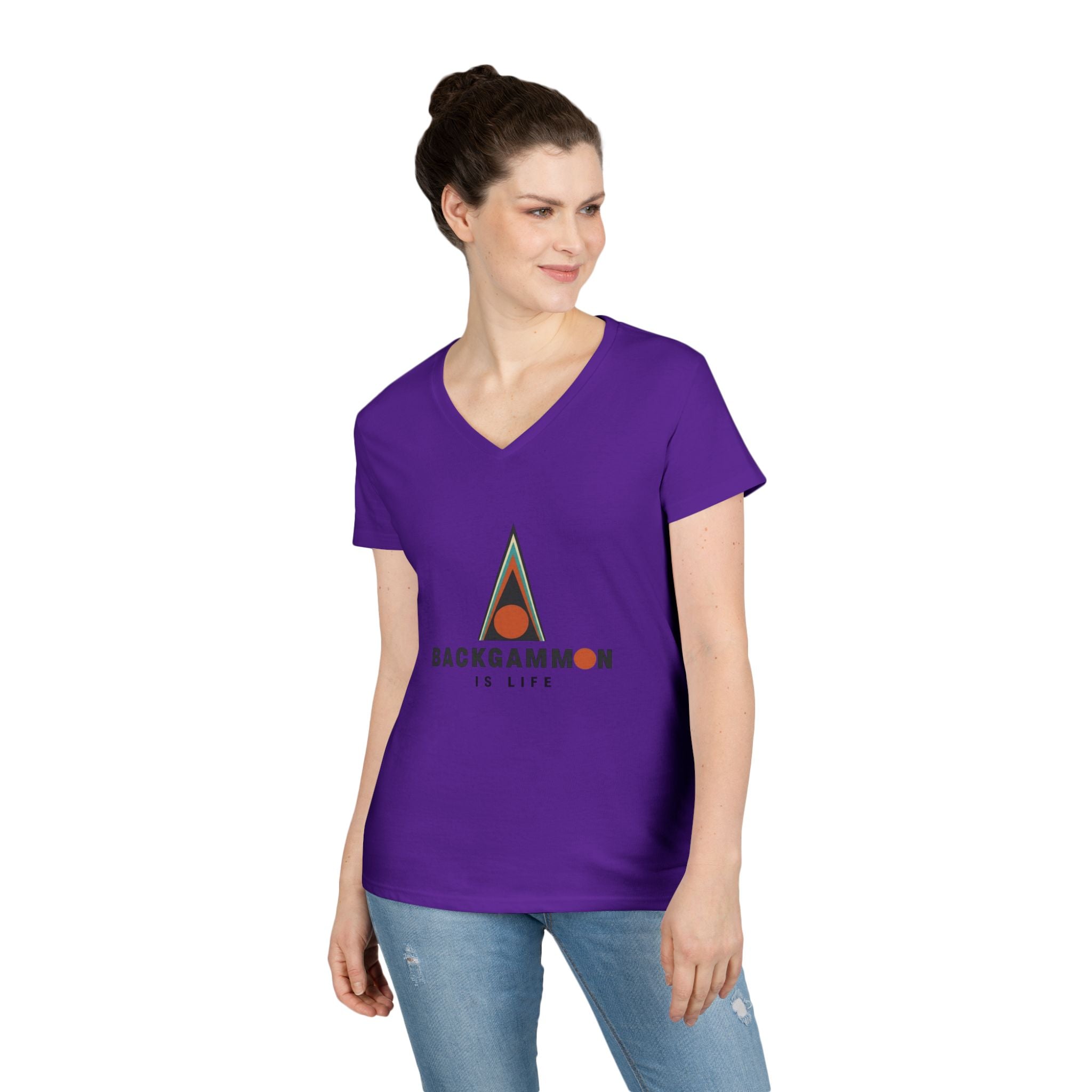 Backgammon Is Life Ladies' V-Neck T-Shirt