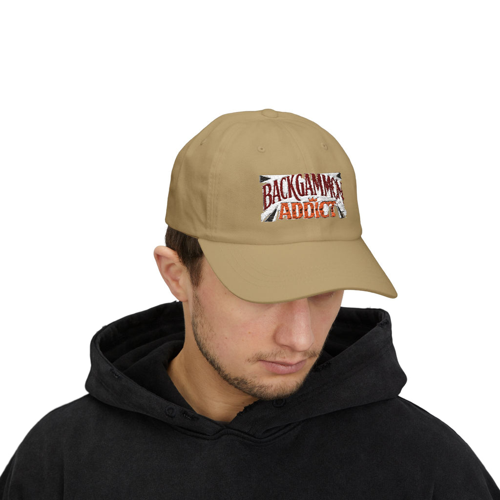 Backgammon Addict Dad Cap — Embroidered Backgammon Hat for Players