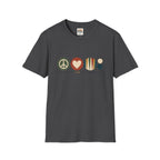 Peace Love and Backgammon 2 T-Shirt