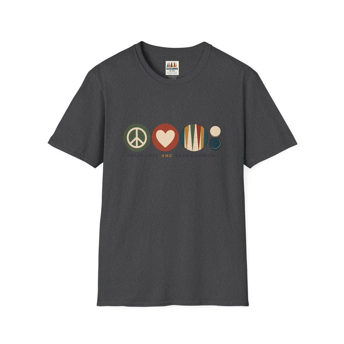 Peace Love and Backgammon 2 T-Shirt