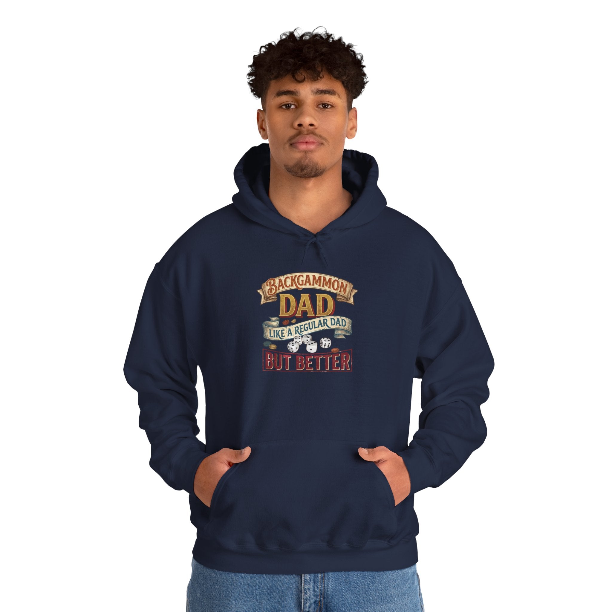 Backgammon Dad "Like a Regular Dad But Better" Unisex Heavy Blend™ Hooded Sweatshirt