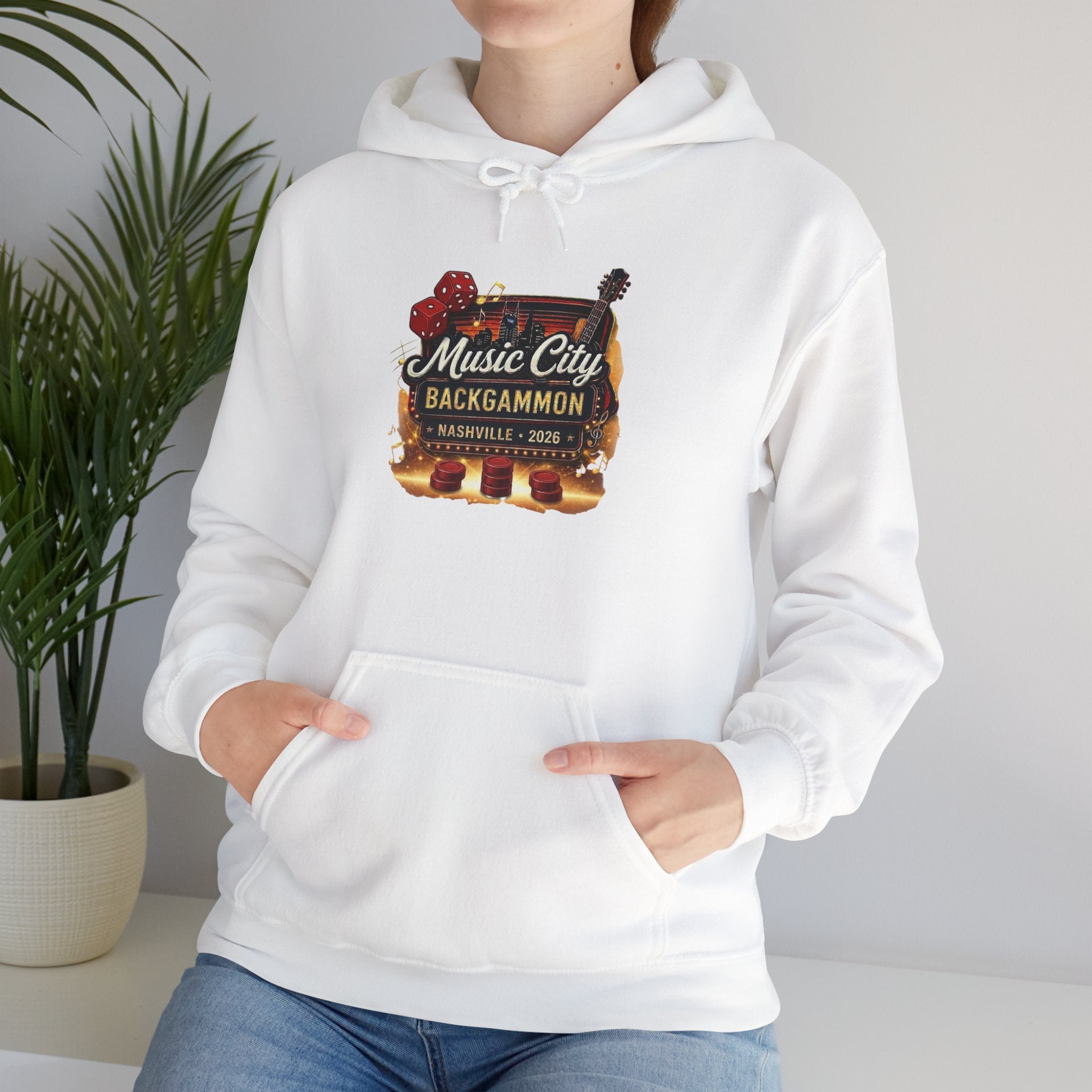 Music City Backgammon Nashville 2026 — Unisex Heavy Blend™ Hooded Sweatshirt