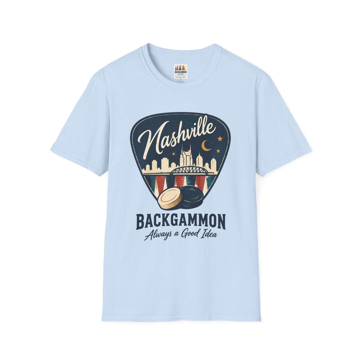 Nashville and Backgammon 2 T-Shirt — "Always a Good Idea" Vintage City Game Tee