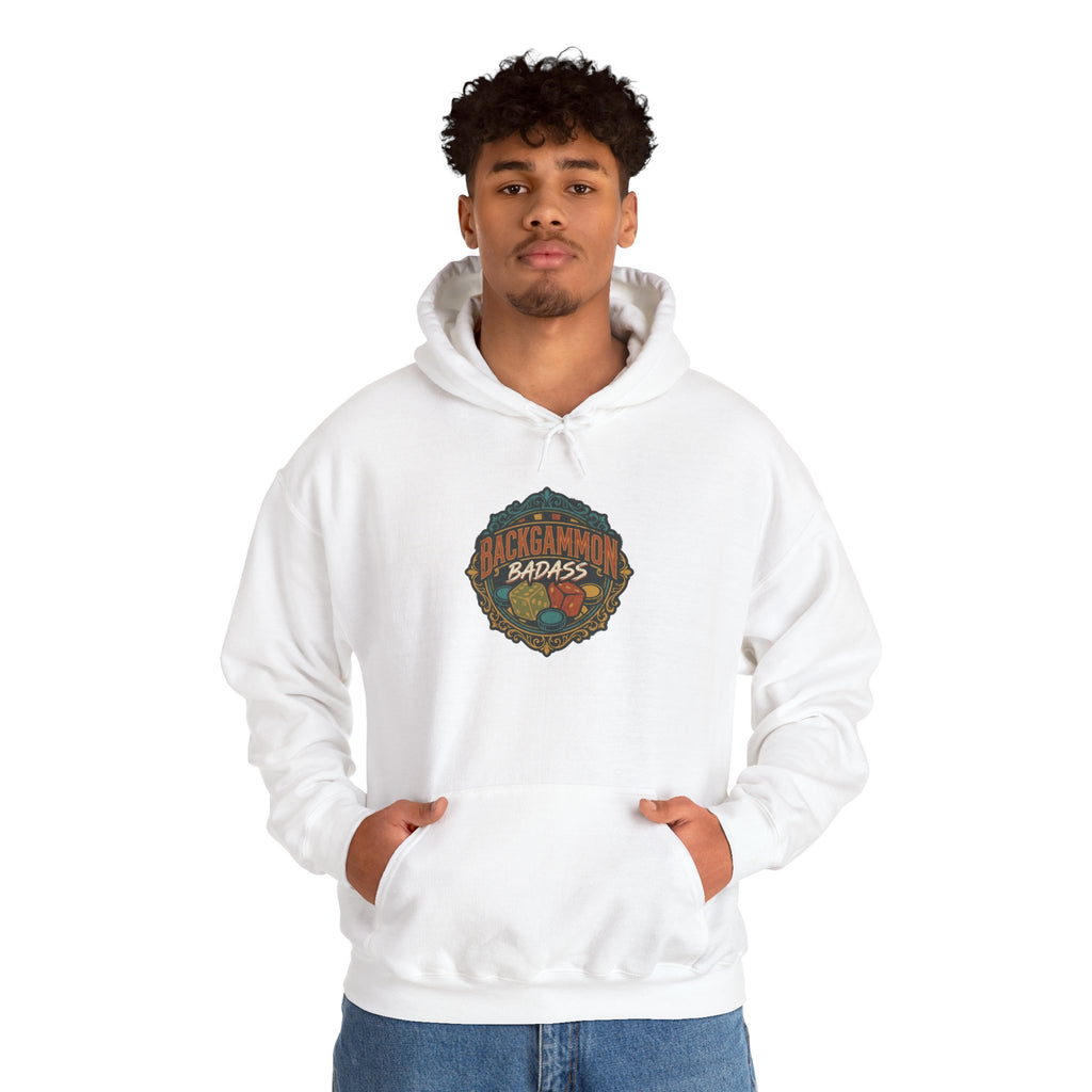 Backgammon Badass Unisex Heavy Blend™ Hooded Sweatshirt