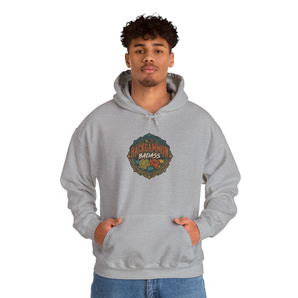 Backgammon Badass Unisex Heavy Blend™ Hooded Sweatshirt