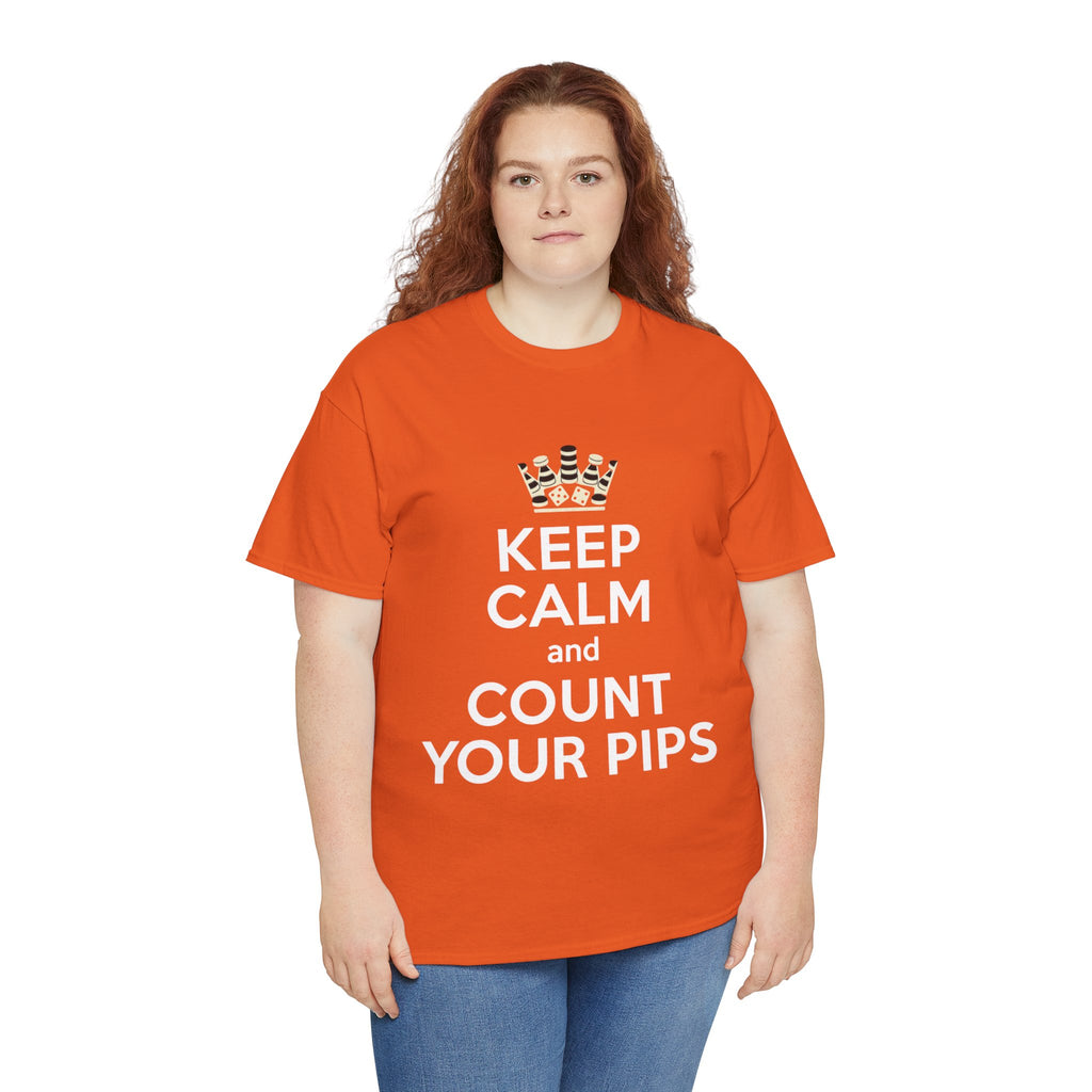 Keep Calm and Count Your Pips T-Shirt |Backgammon Inspired Tee