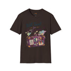Backgammon Travel T-Shirt — "Will Travel for Backgammon" Vintage Suitcase Design