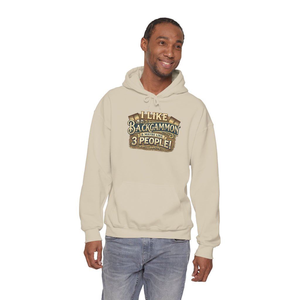 I Like Backgammon & Maybe Like 3 People Unisex Heavy Blend™ Hooded Sweatshirt