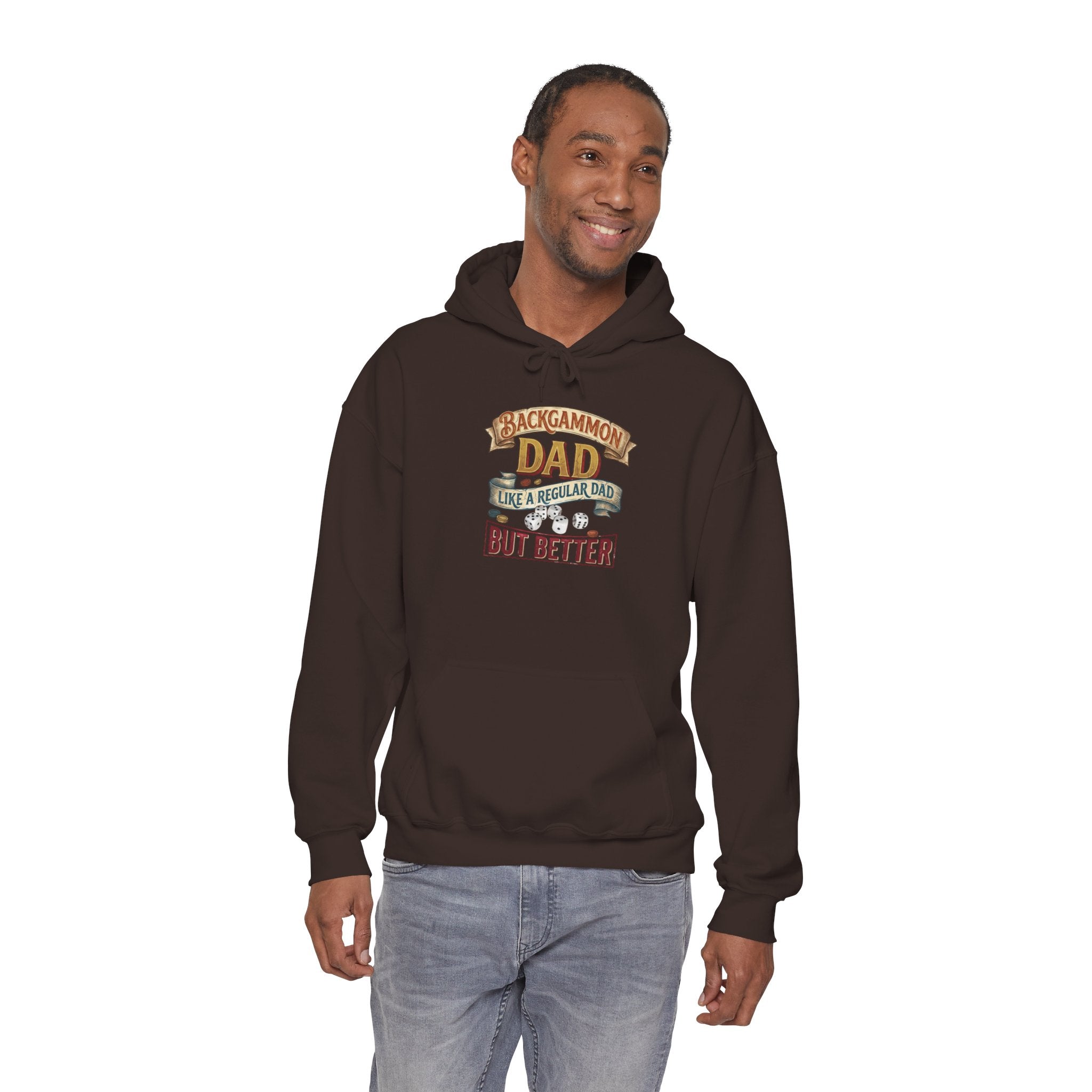 Backgammon Dad "Like a Regular Dad But Better" Unisex Heavy Blend™ Hooded Sweatshirt