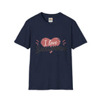 Backgammon Heart T-Shirt — "I Love Backgammon" Casual Tee