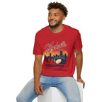 Nashville Backgammon T‑Shirt — Vintage Skyline Game Night Tee