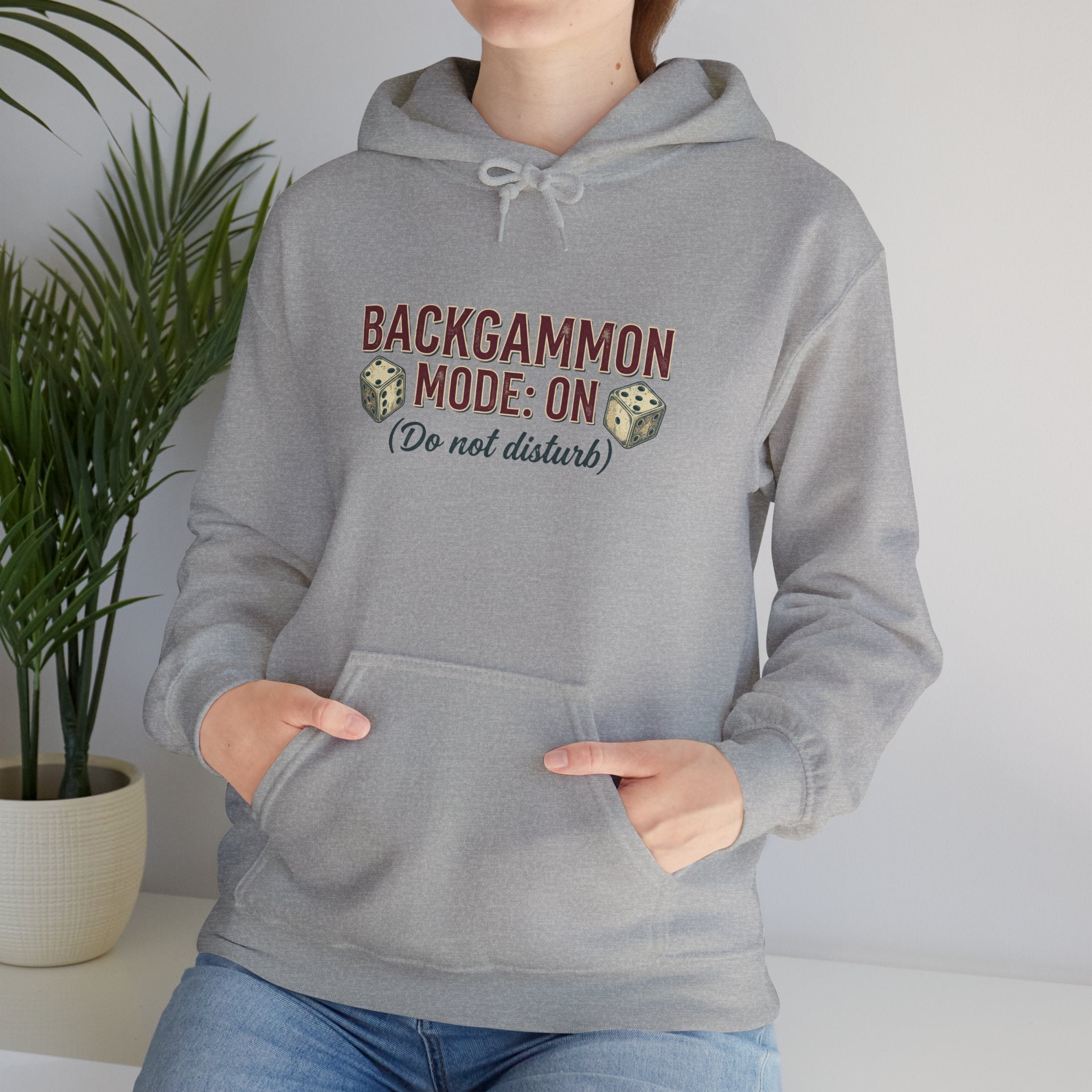 Backgammon Mode: On. Do Not Disturb Unisex Heavy Blend™ Hooded Sweatshirt