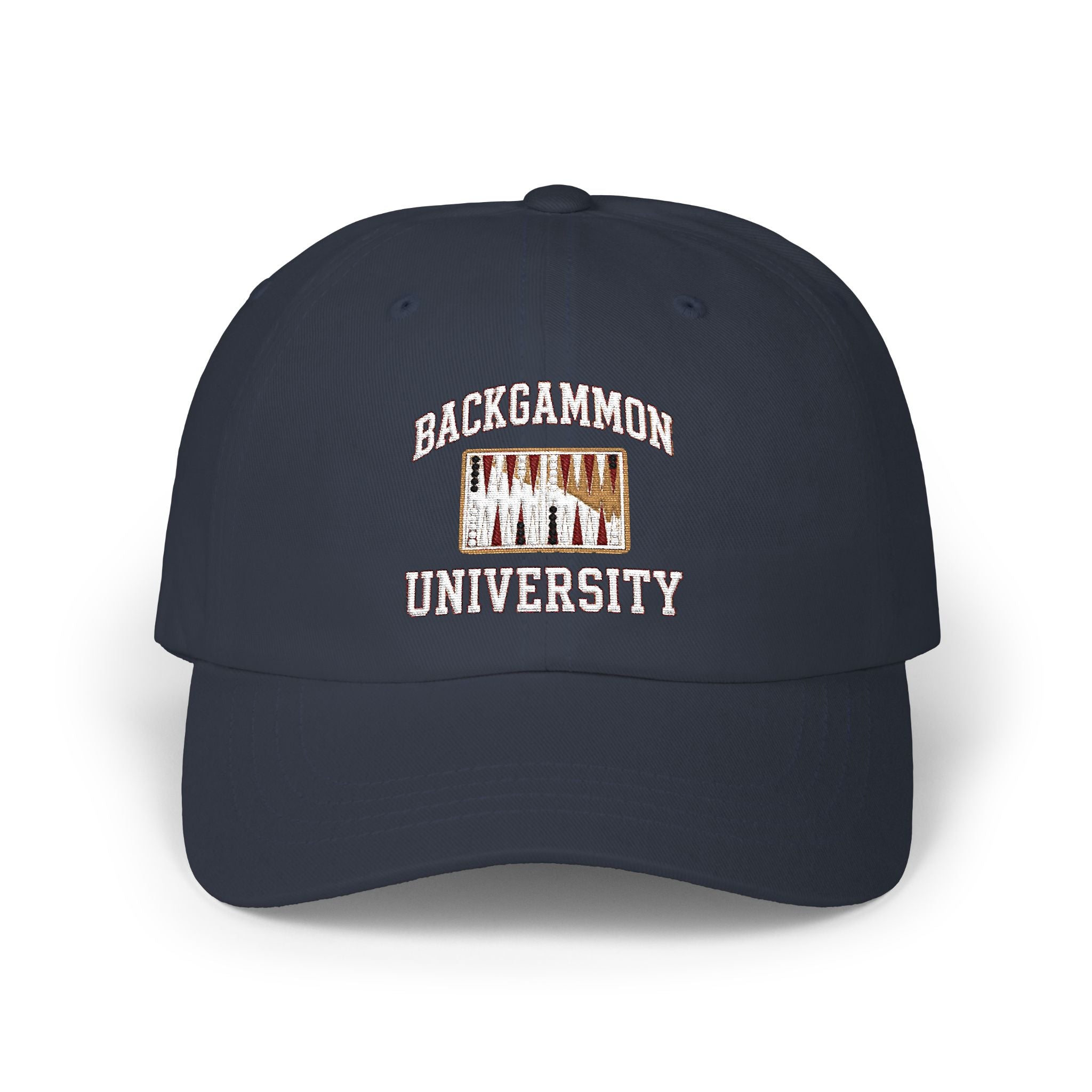 Backgammon University Dad Cap — Vintage Backgammon Board Baseball Hat