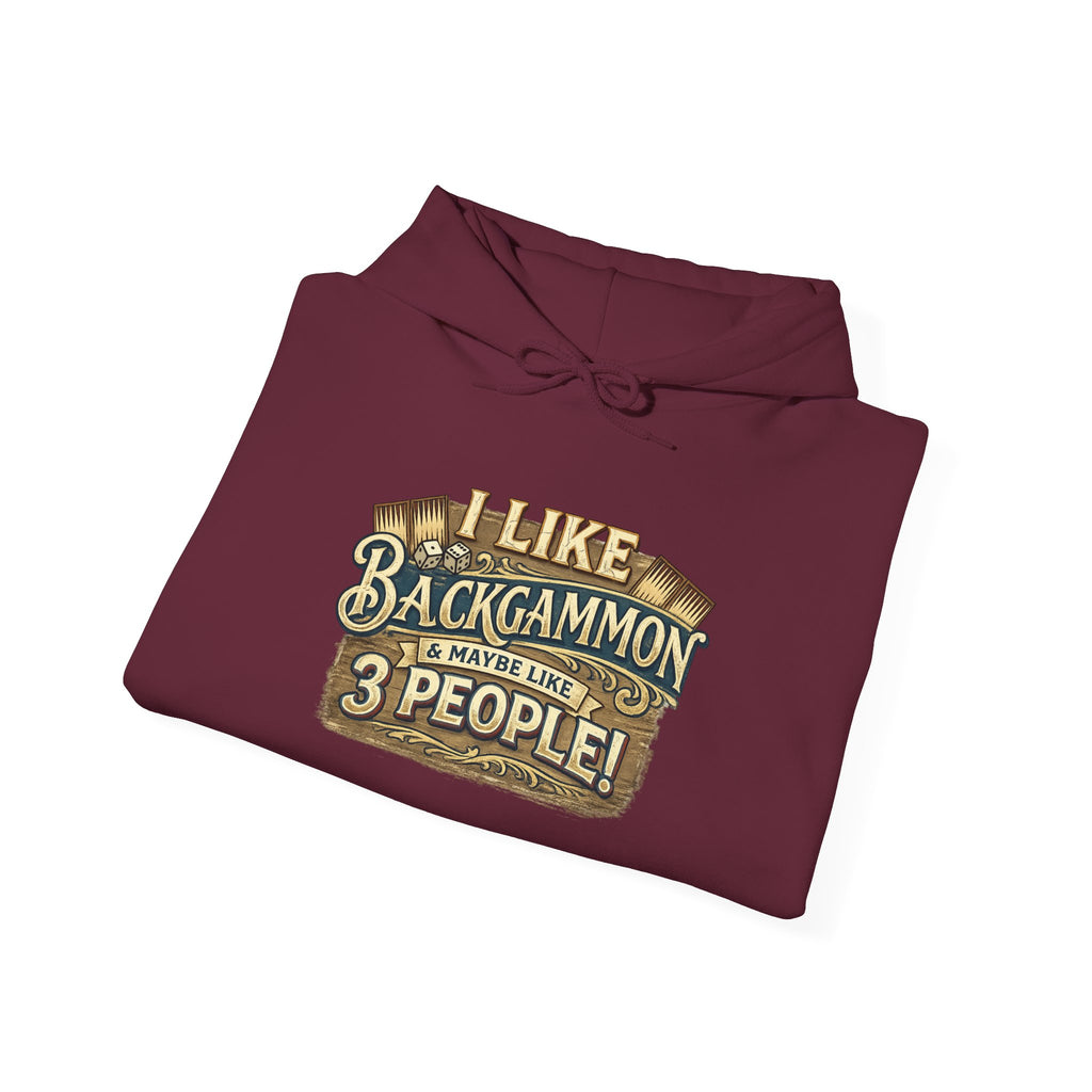 I Like Backgammon & Maybe Like 3 People Unisex Heavy Blend™ Hooded Sweatshirt