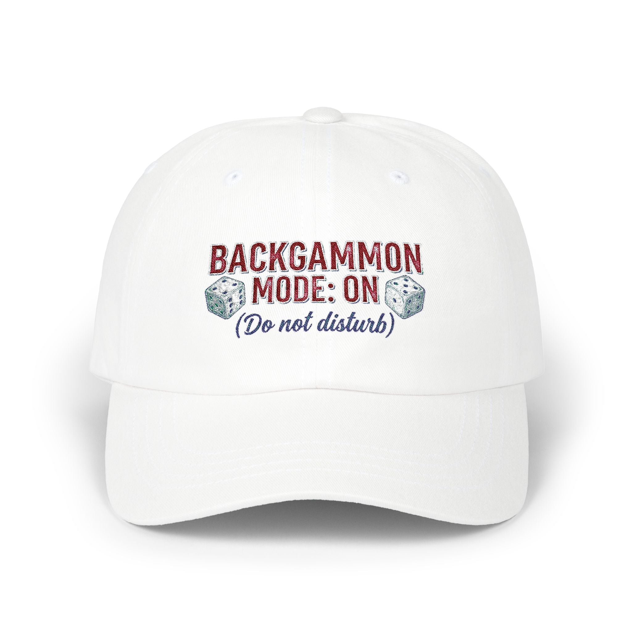 Backgammon Mode: On. Do Not Disturb  Dad Cap – Embroidered Baseball Hat