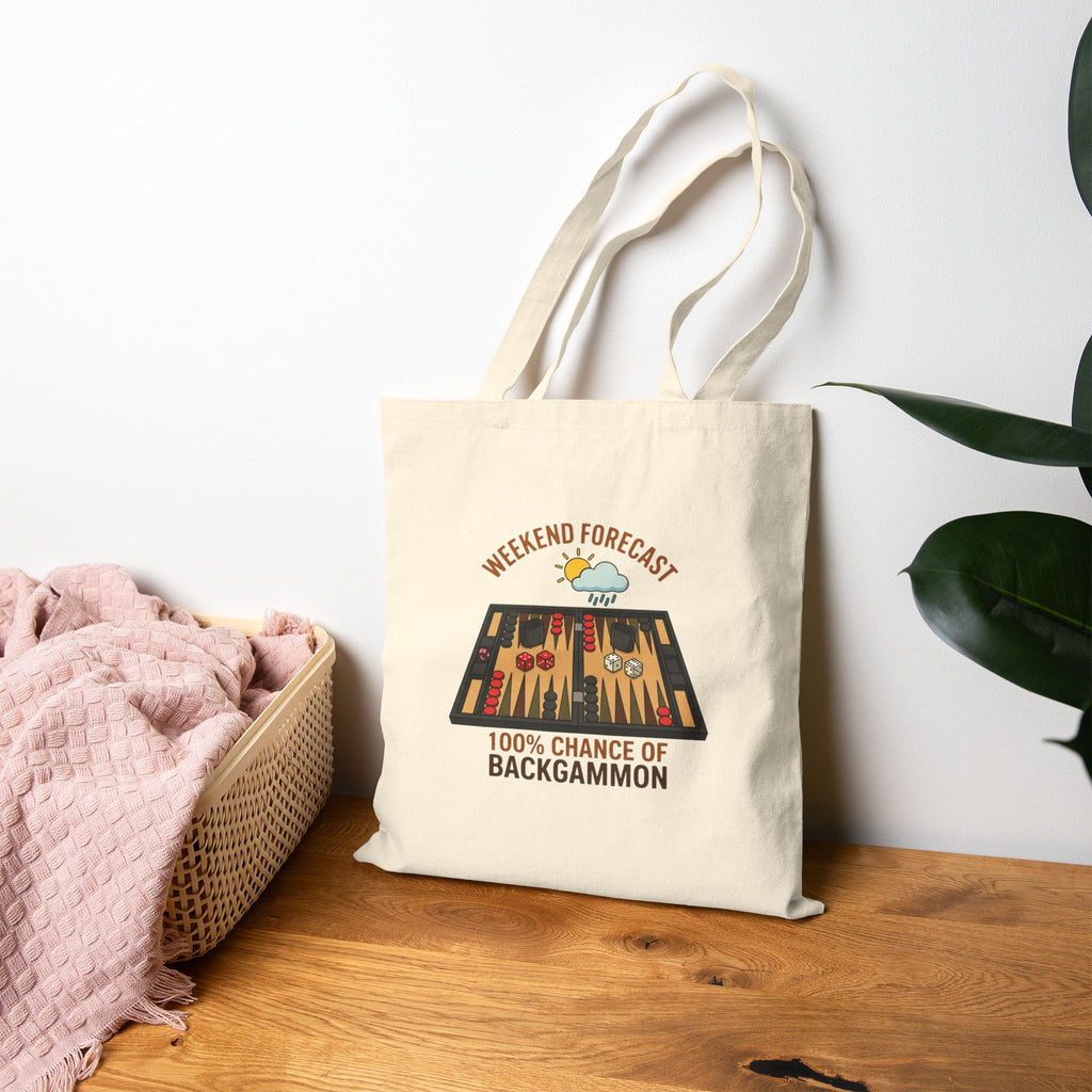 Weekend Forecast: 100% Chance of Backgammon Cotton Canvas Tote Bag