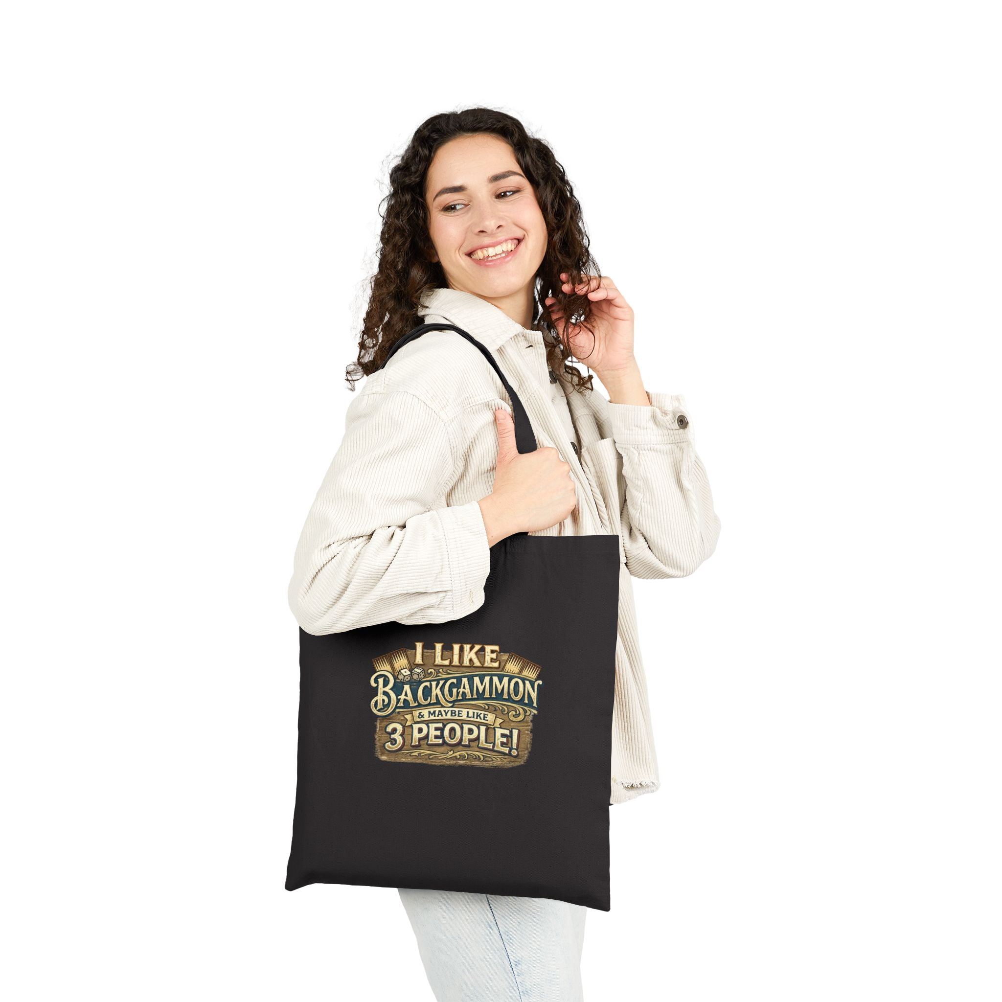 I Like Backgammon & Maybe Like 3 People Cotton Canvas Tote Bag