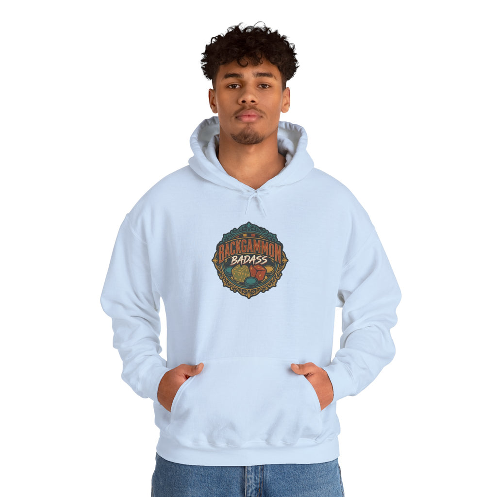 Backgammon Badass Unisex Heavy Blend™ Hooded Sweatshirt