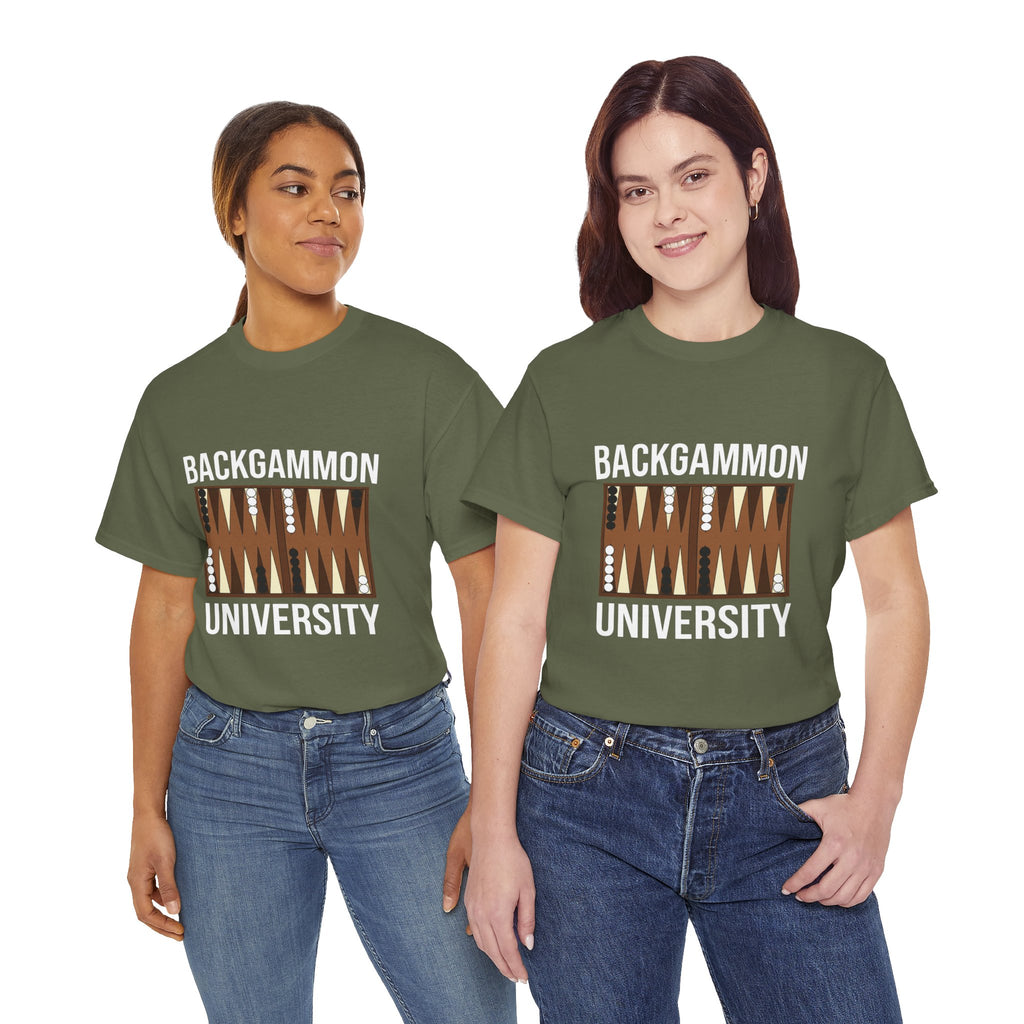 Backgammon University T-Shirt | Retro Game Pattern Tee