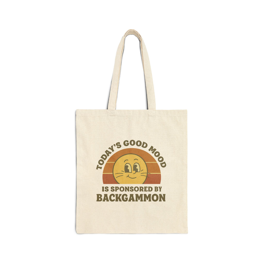 Today’s Good Mood Is Sponsored By Backgammon Cotton Canvas Tote Bag