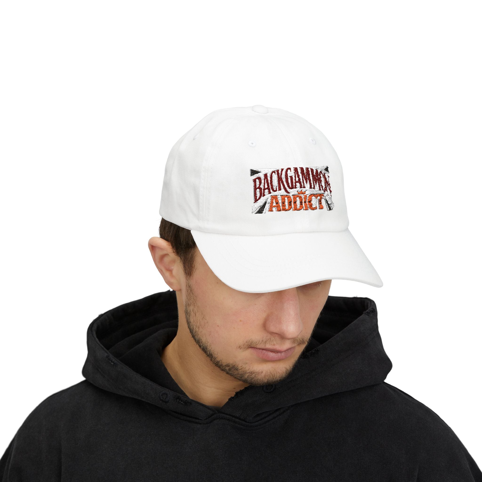 Backgammon Addict Dad Cap — Embroidered Backgammon Hat for Players
