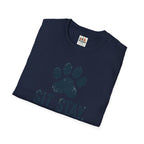 Backgammon T-Shirt — "Sit. Stay. Play Backgammon" Paw Print Tee