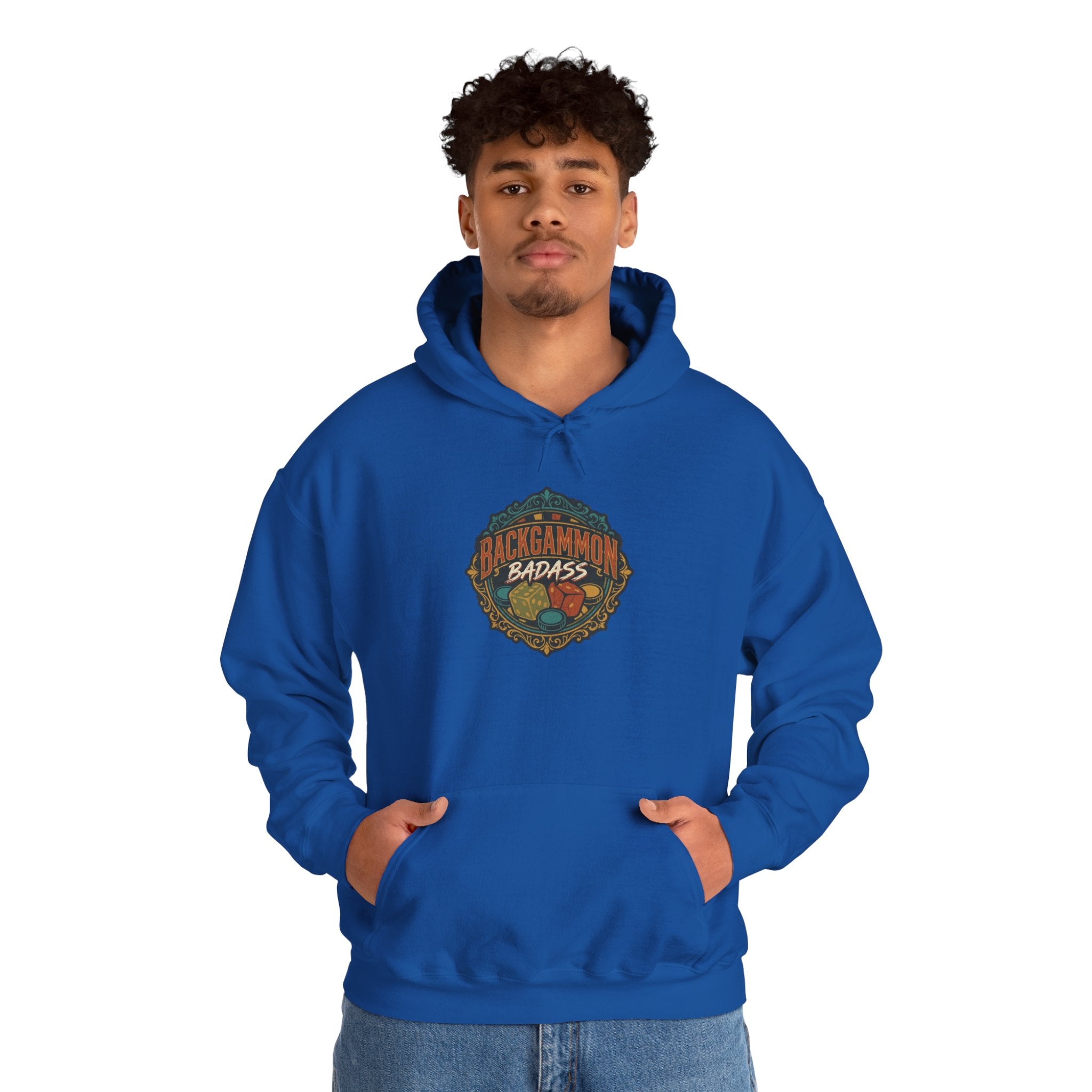 Backgammon Badass Unisex Heavy Blend™ Hooded Sweatshirt