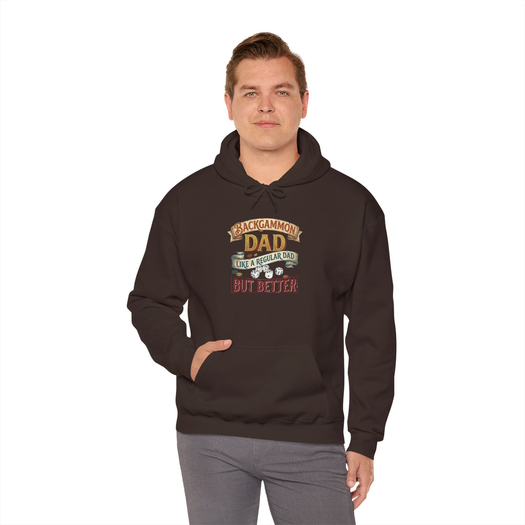 Backgammon Dad "Like a Regular Dad But Better" Unisex Heavy Blend™ Hooded Sweatshirt