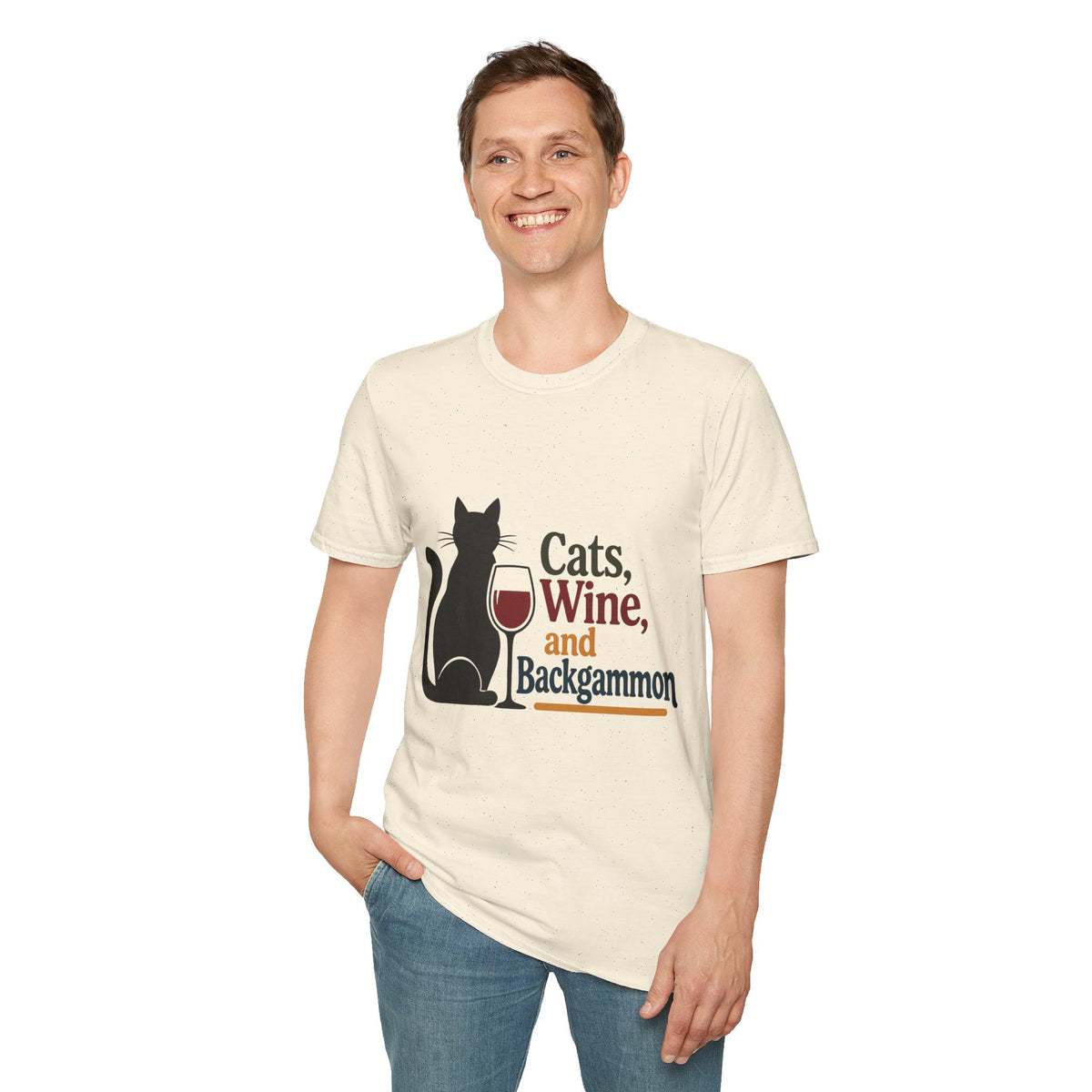 cats wine and backgammon 2 T-Shirt