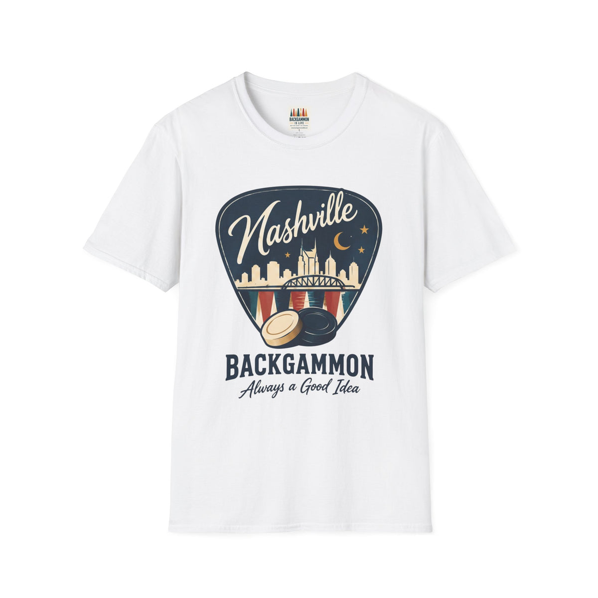 Nashville and Backgammon 2 T-Shirt — "Always a Good Idea" Vintage City Game Tee