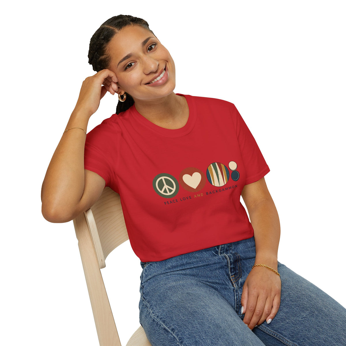Peace Love and Backgammon 2 T-Shirt