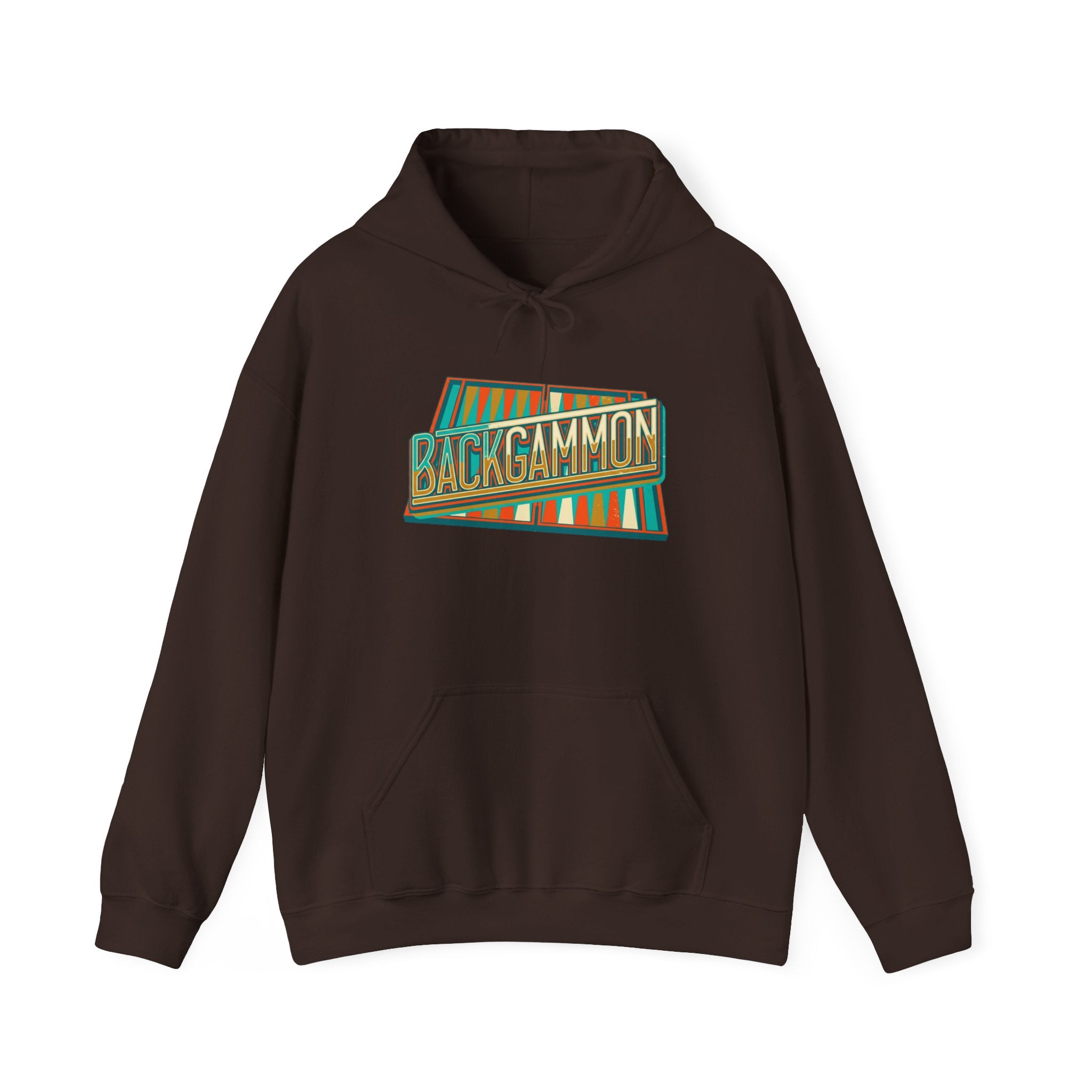 Backgammon Retro Unisex Heavy Blend™ Hooded Sweatshirt – Vintage Board Game Pullover for Players & Fans