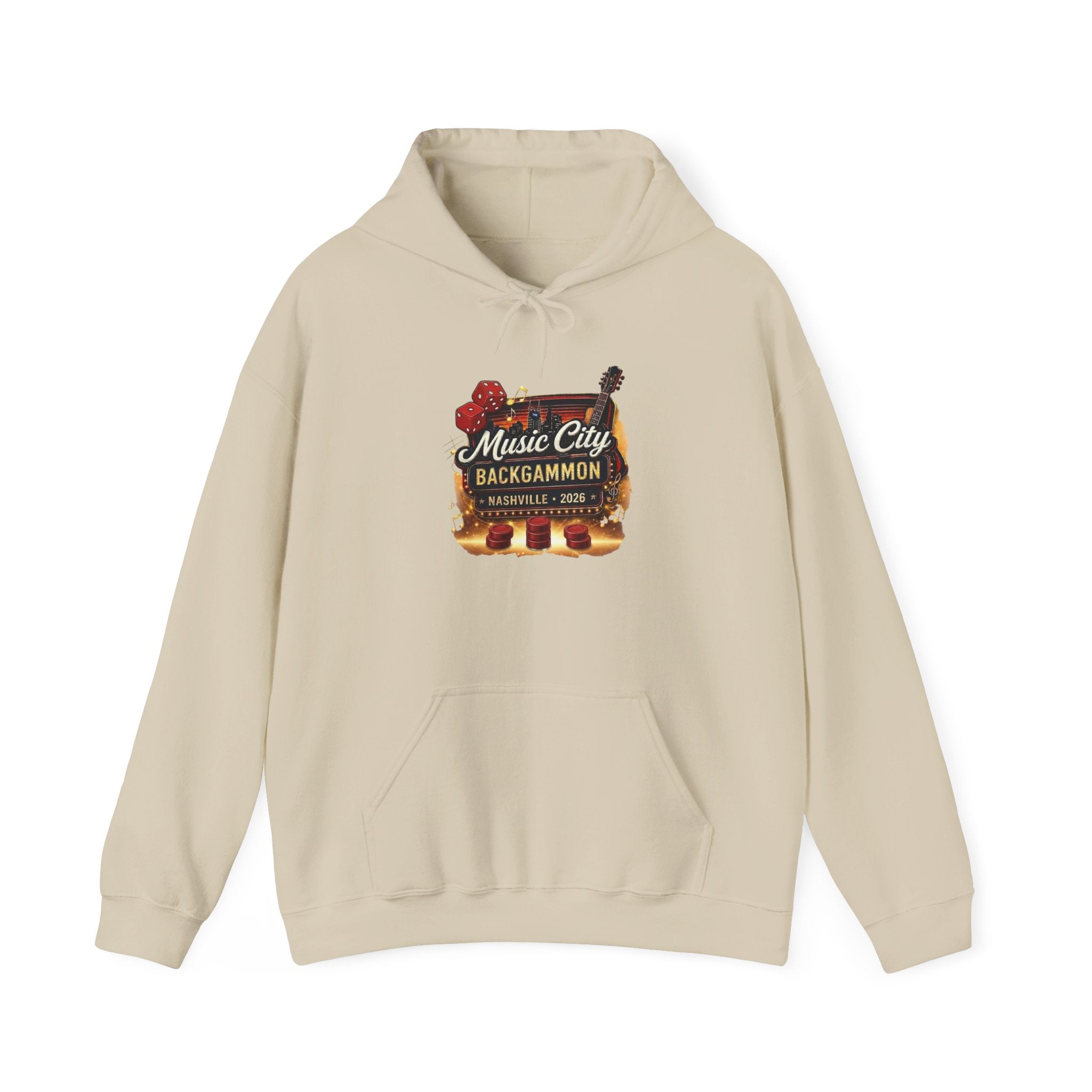 Music City Backgammon Nashville 2026 — Unisex Heavy Blend™ Hooded Sweatshirt