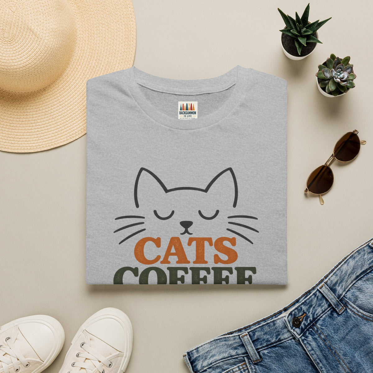 Cats, Coffee and Backgammon 1 T-Shirt