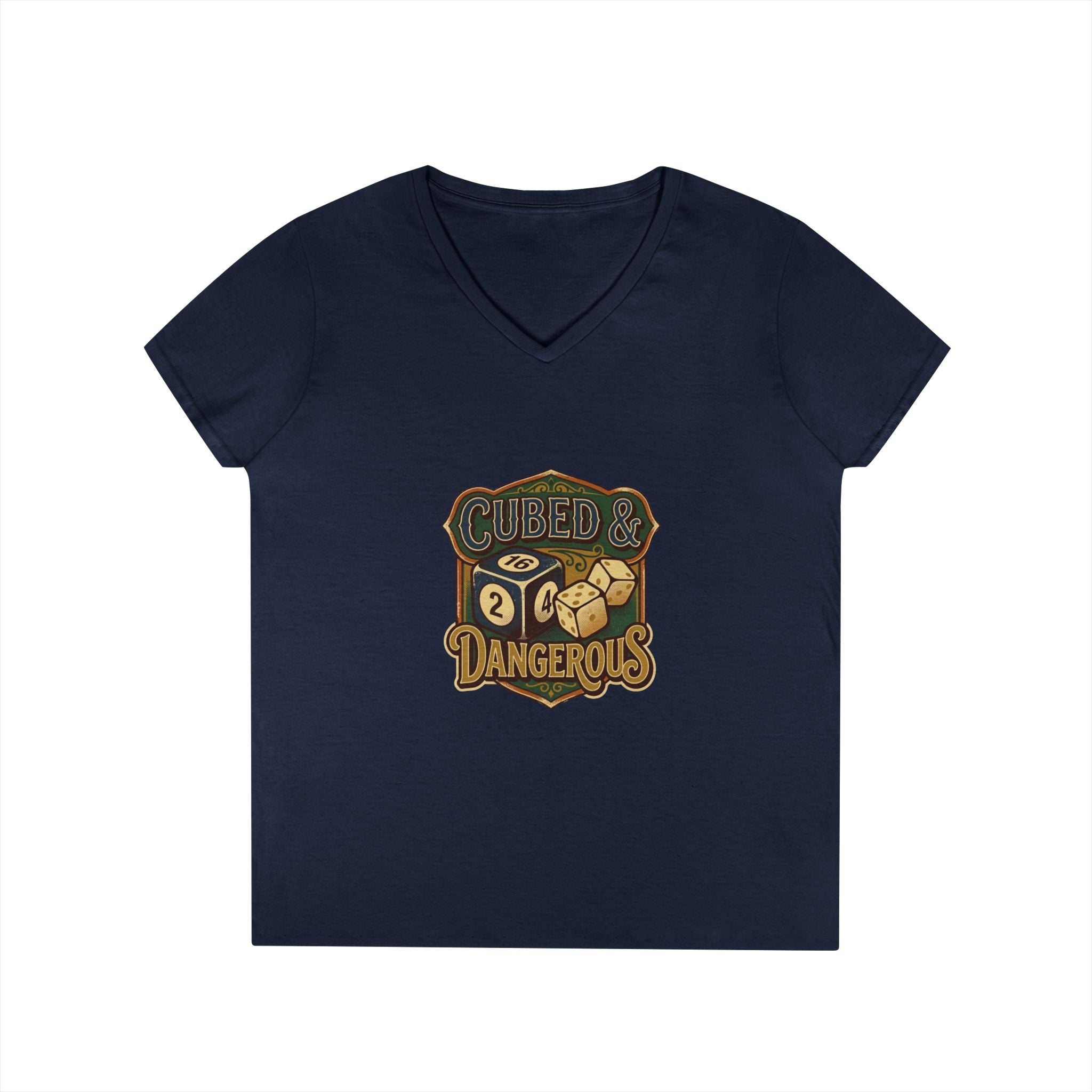 Cubed & Dangerous Ladies' V-Neck T-Shirt