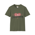 Backgammon Heart T-Shirt — "I Love Backgammon" Casual Tee