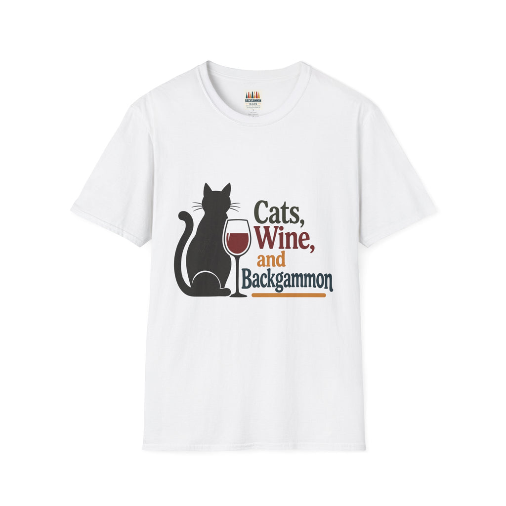 cats wine and backgammon 2 T-Shirt