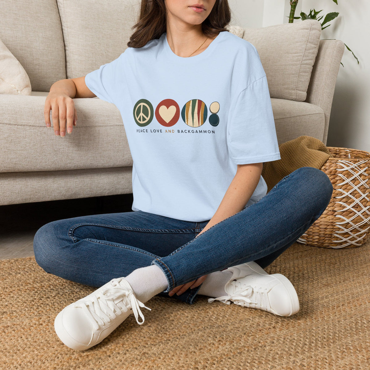Peace Love and Backgammon 2 T-Shirt