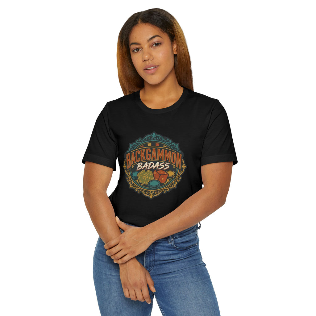 Backgammon Badass Unisex Jersey T-Shirt