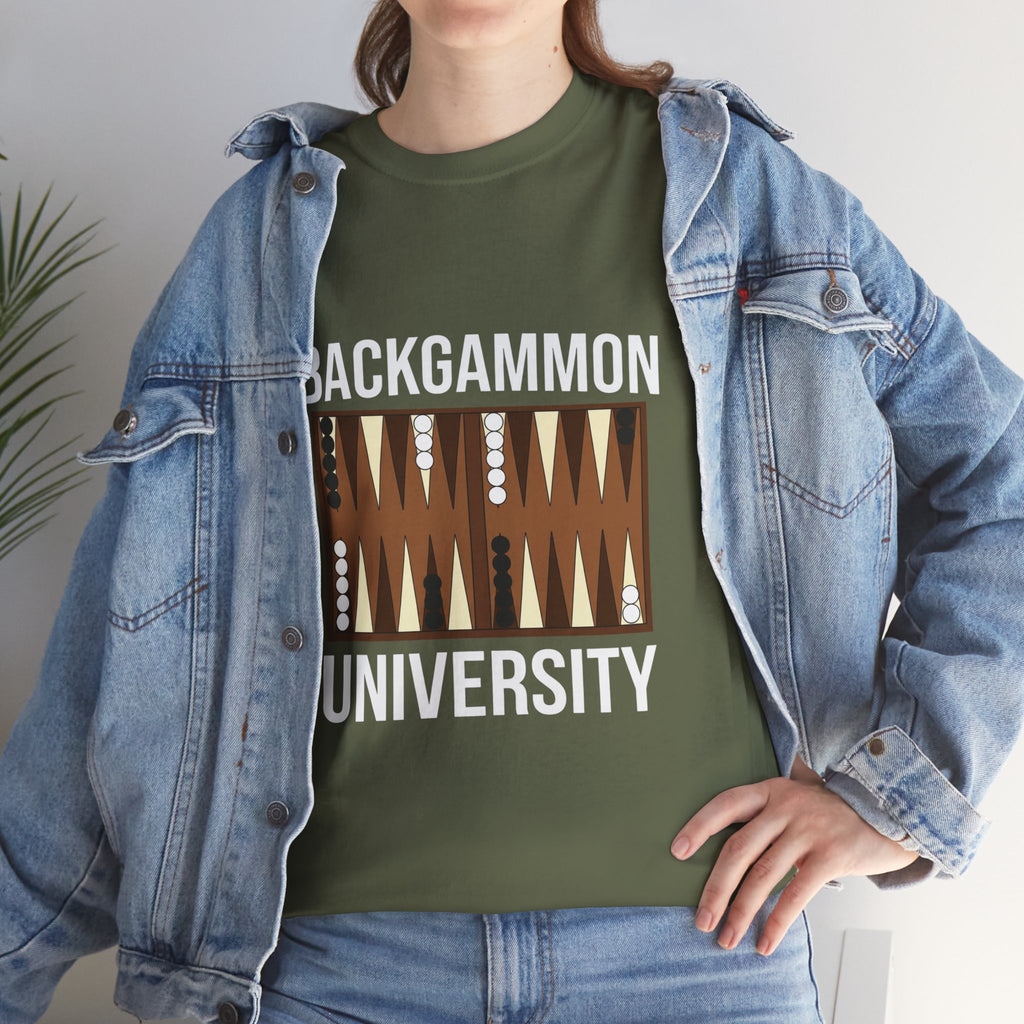 Backgammon University T-Shirt | Retro Game Pattern Tee