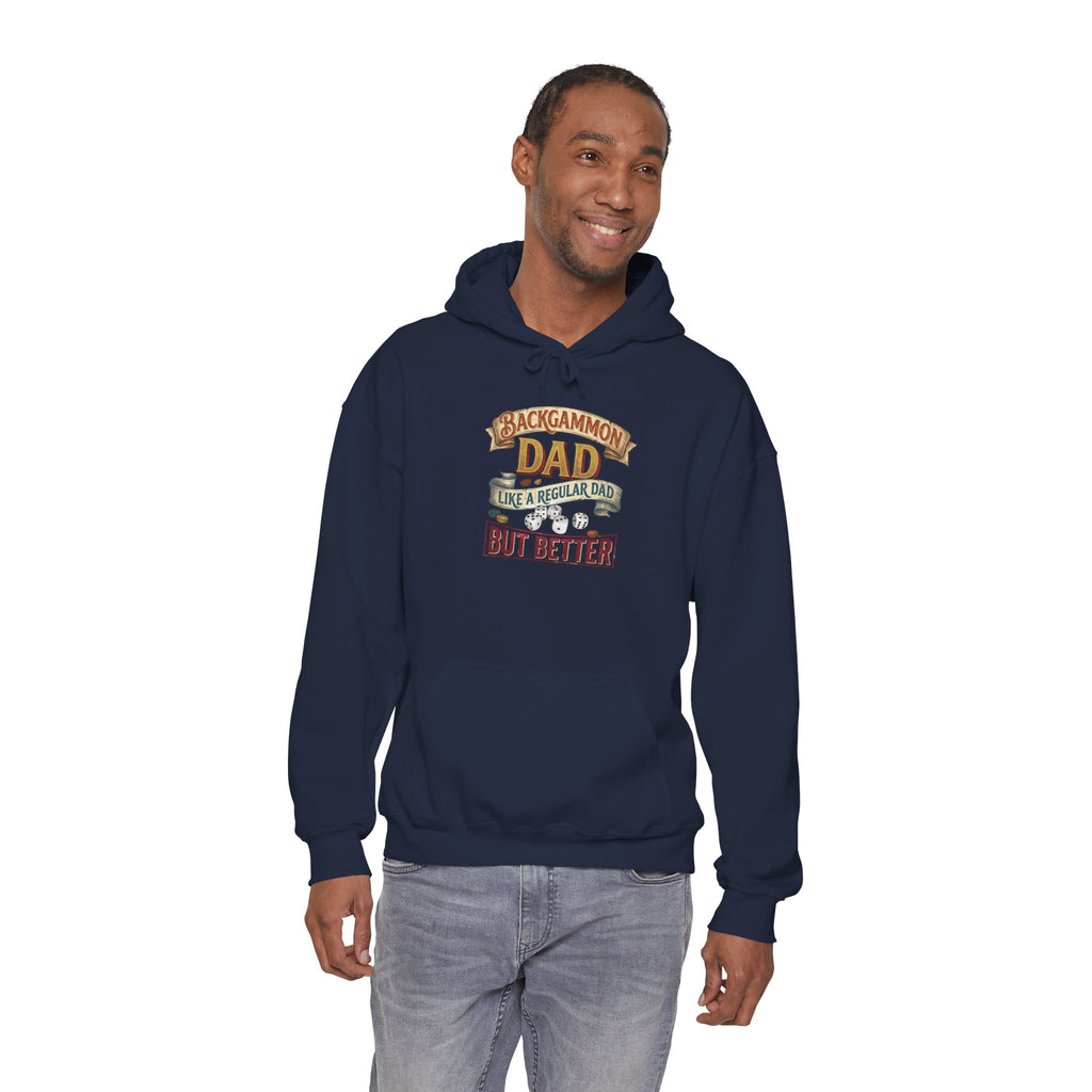 Backgammon Dad "Like a Regular Dad But Better" Unisex Heavy Blend™ Hooded Sweatshirt