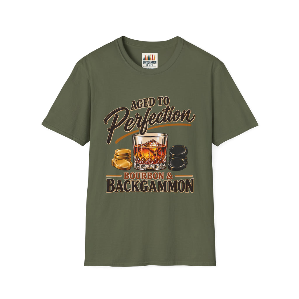 Aged to Perfection – Bourbon & Backgammon T-Shirt