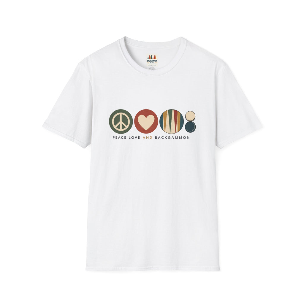 Peace Love and Backgammon 2 T-Shirt