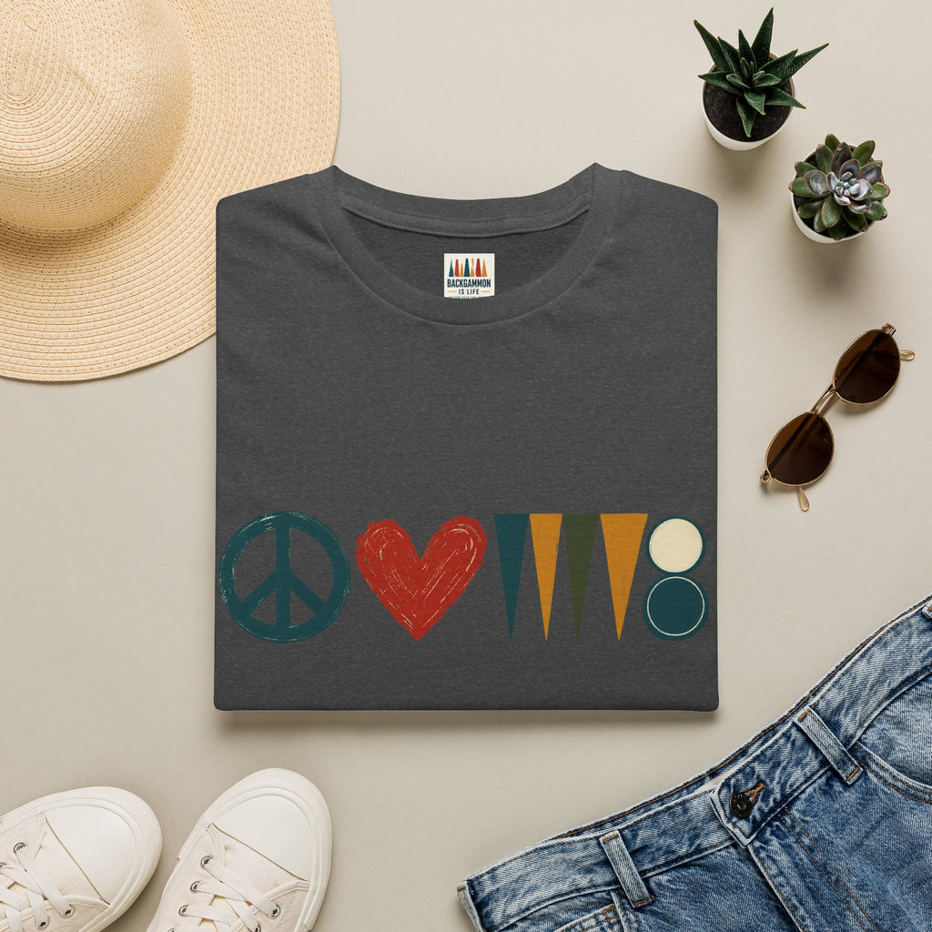 peace love and backgammon 3 T-Shirt — Retro Nature Wildlife Tee