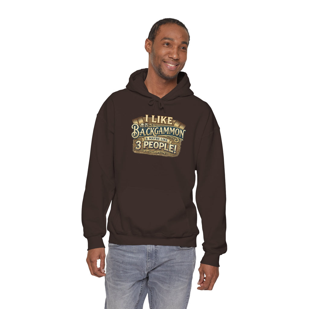 I Like Backgammon & Maybe Like 3 People Unisex Heavy Blend™ Hooded Sweatshirt