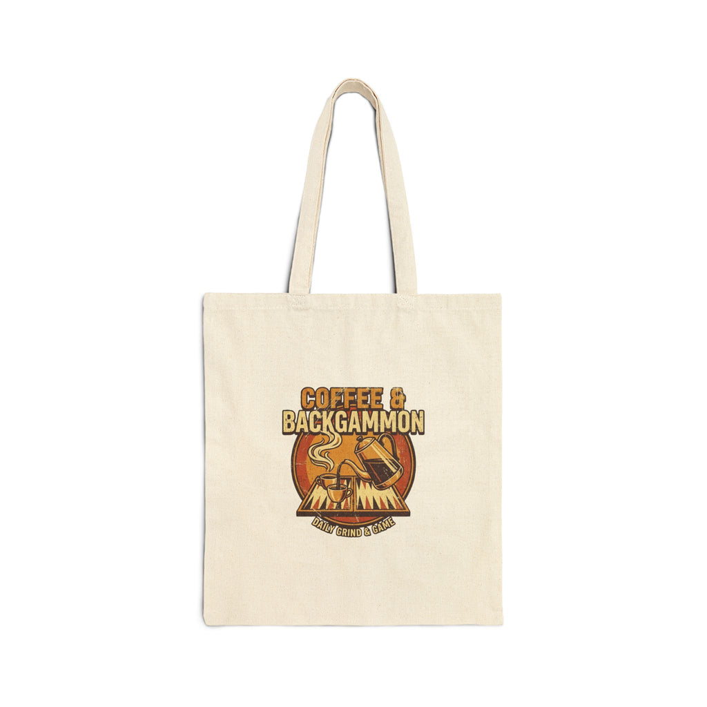 Coffee & Backgammon Cotton Canvas Tote Bag