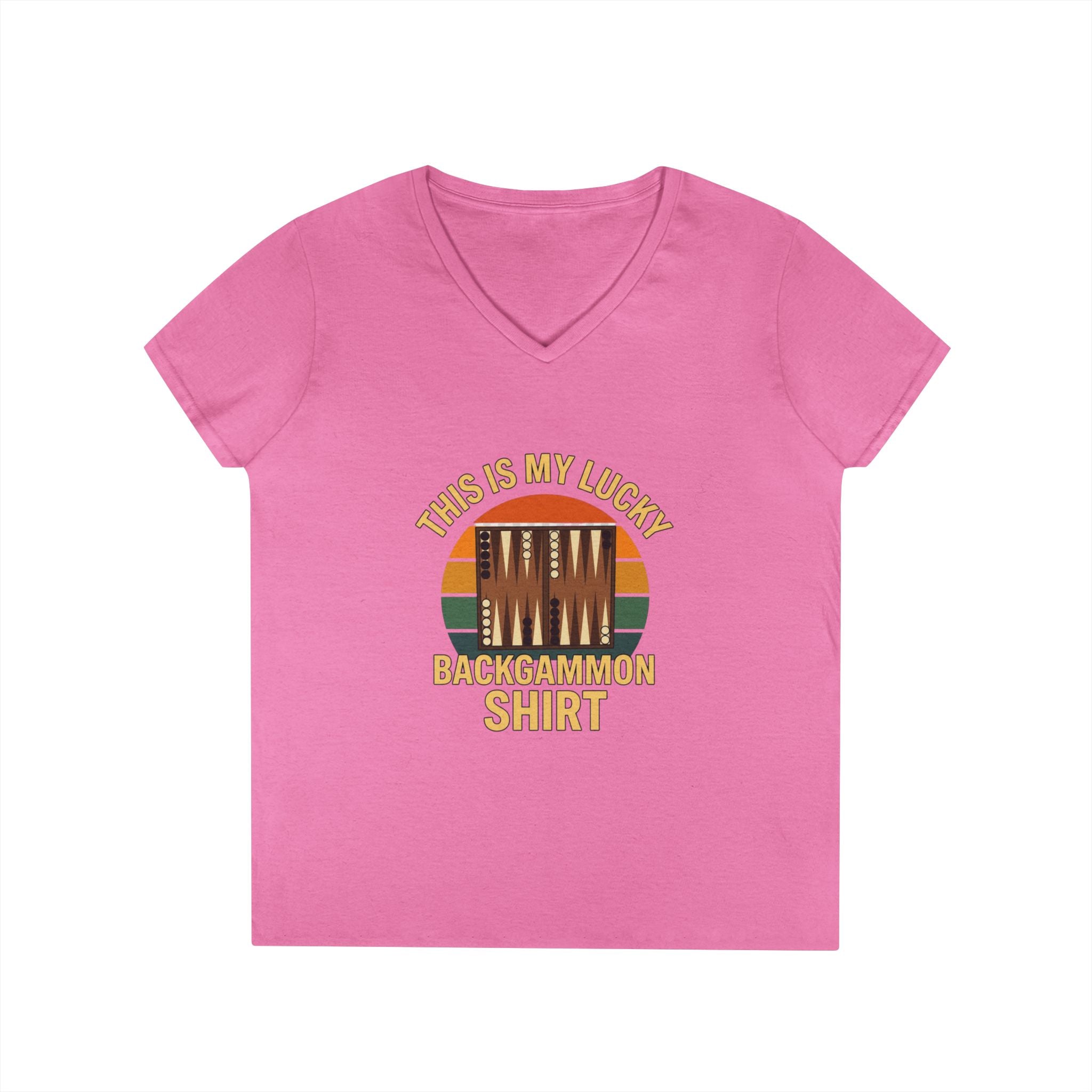 This Is My Lucky Backgammon Shirt Ladies' V-Neck T-Shirt